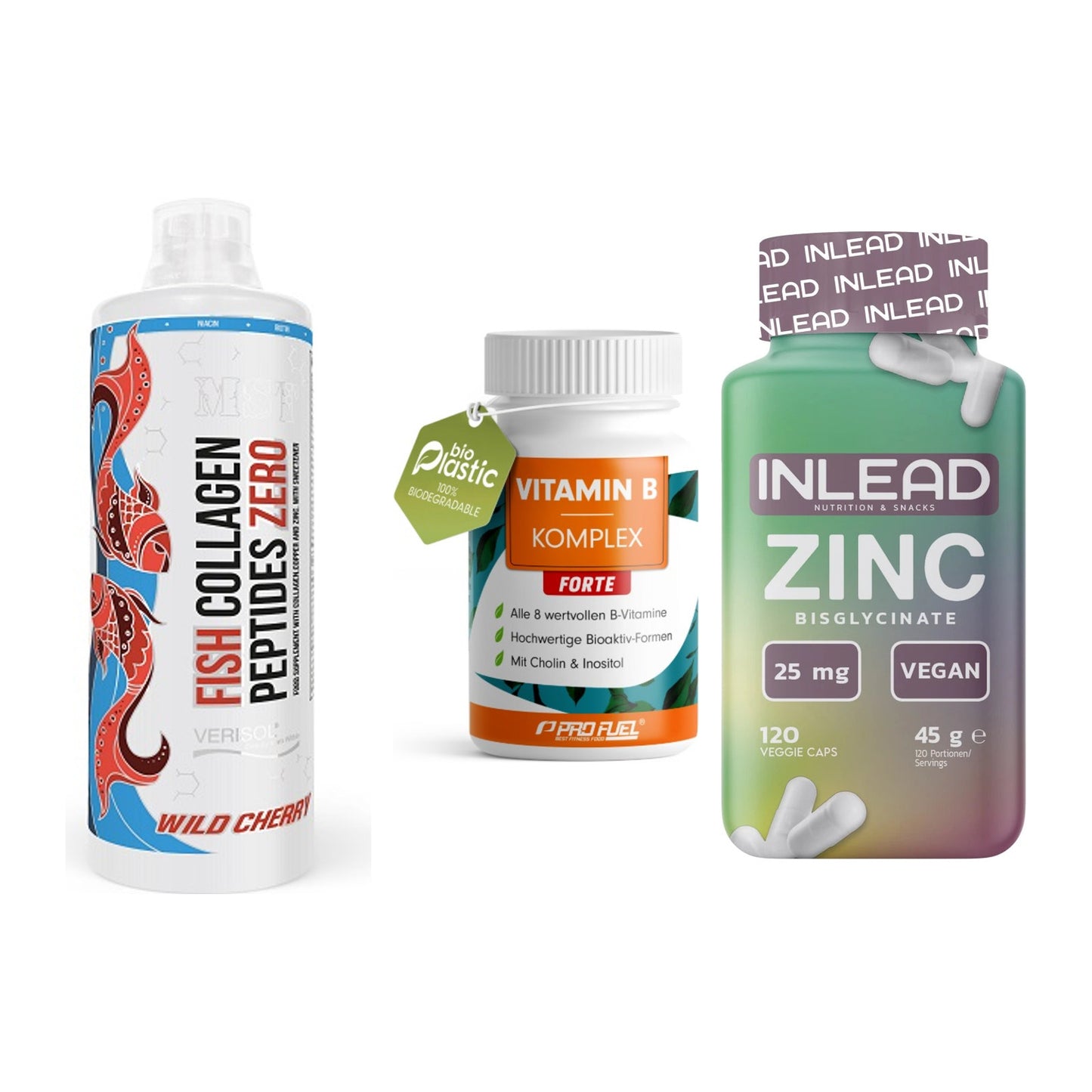 Haut, Haare & Nägel: MST Fish + ProFuel Vitami + INLEAD Zink – alle enthaltenen Artikel