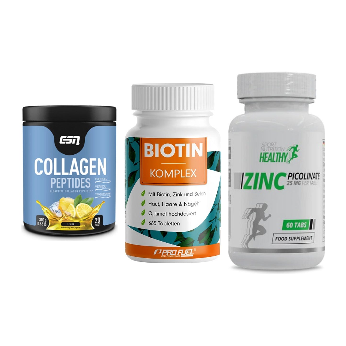Haut, Haare & Nägel: ESN Collagen + ProFuel BIOTIN + MST Healthy – alle enthaltenen Artikel