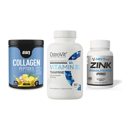 Haut, Haare & Nägel: ESN Collagen + Ostrovit + NNT Zink 50mg – alle enthaltenen Artikel