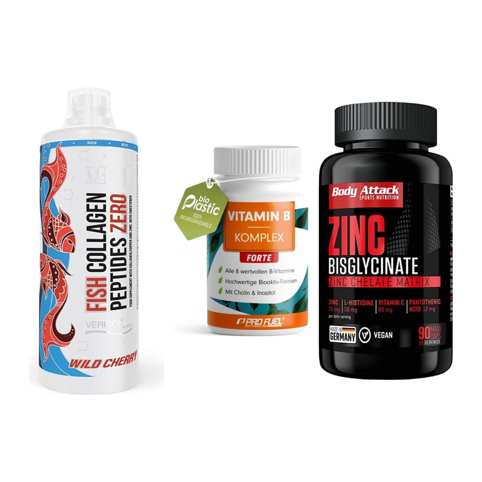 Haut, Haare & Nägel: MST Fish + ProFuel Vitami + Body Attack – alle enthaltenen Artikel