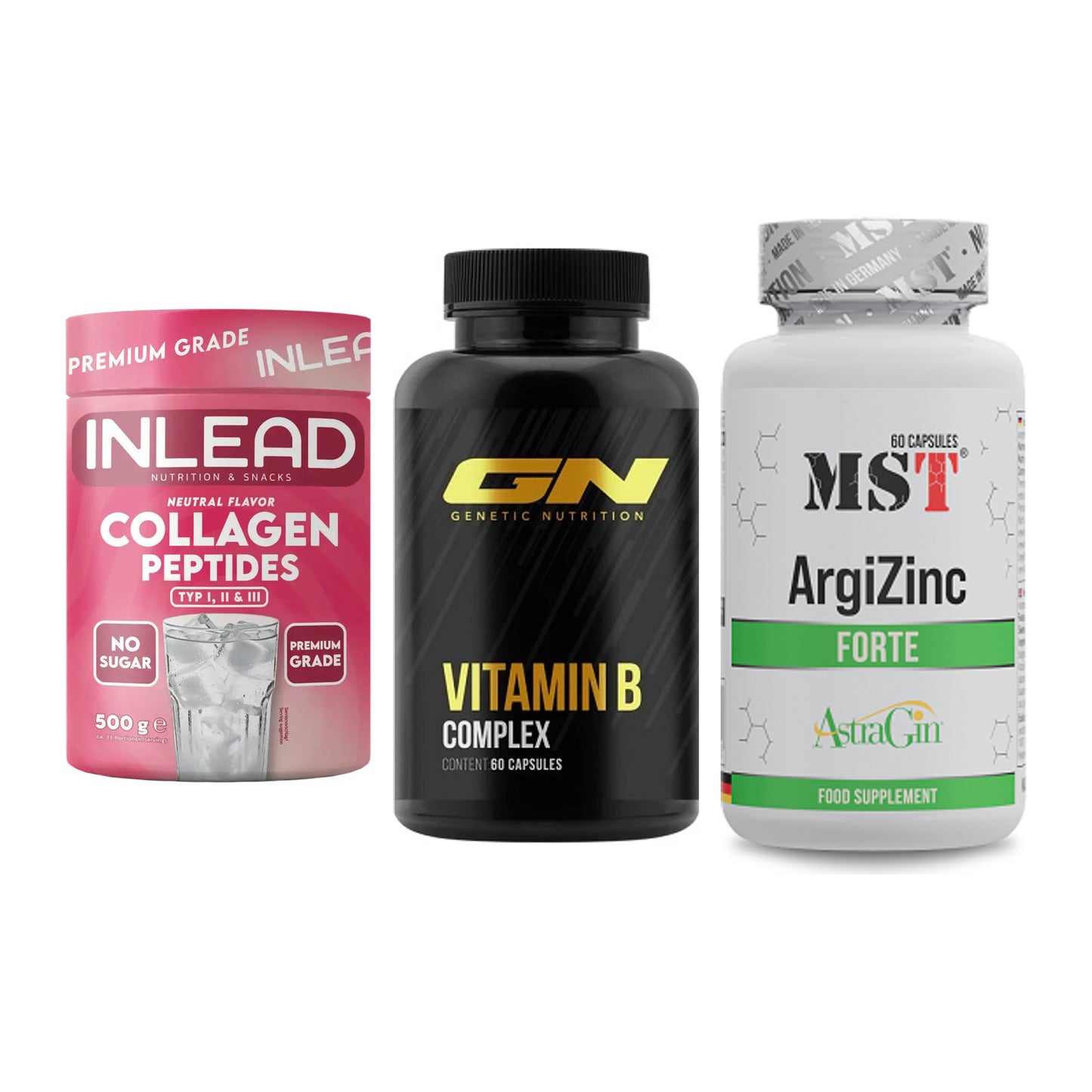 Haut, Haare & Nägel: INLEAD Collage + GN Vitamin + MST ArgiZinc – alle enthaltenen Artikel