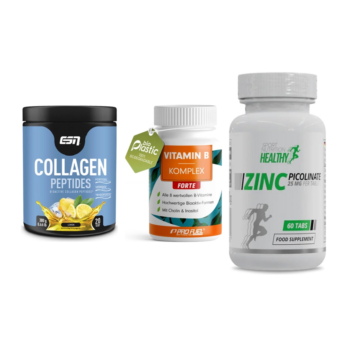 Haut, Haare & Nägel: ESN Collagen + ProFuel Vitami + MST Healthy – alle enthaltenen Artikel