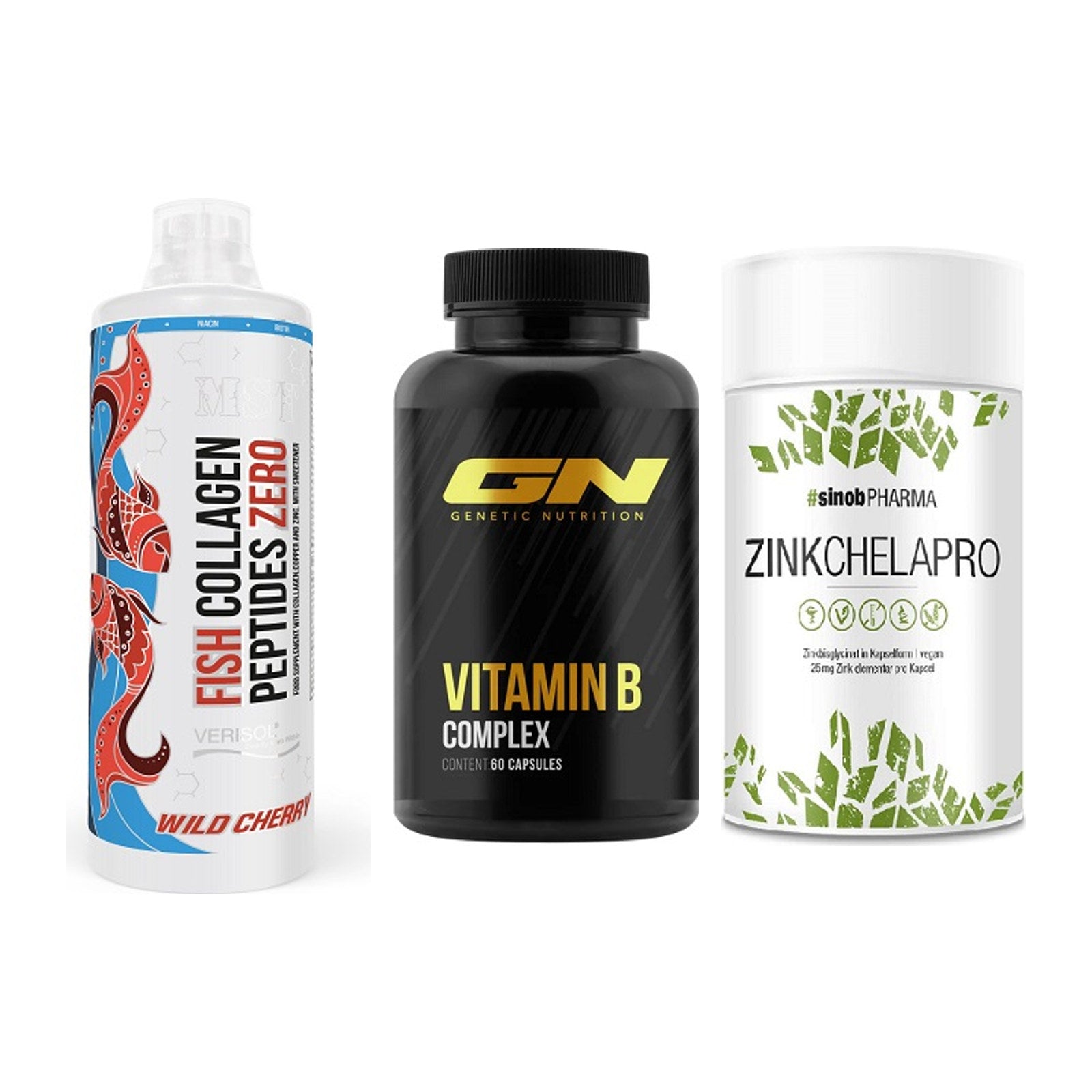 Haut, Haare & Nägel: MST Fish + GN Vitamin + Sinob Zink – alle enthaltenen Artikel