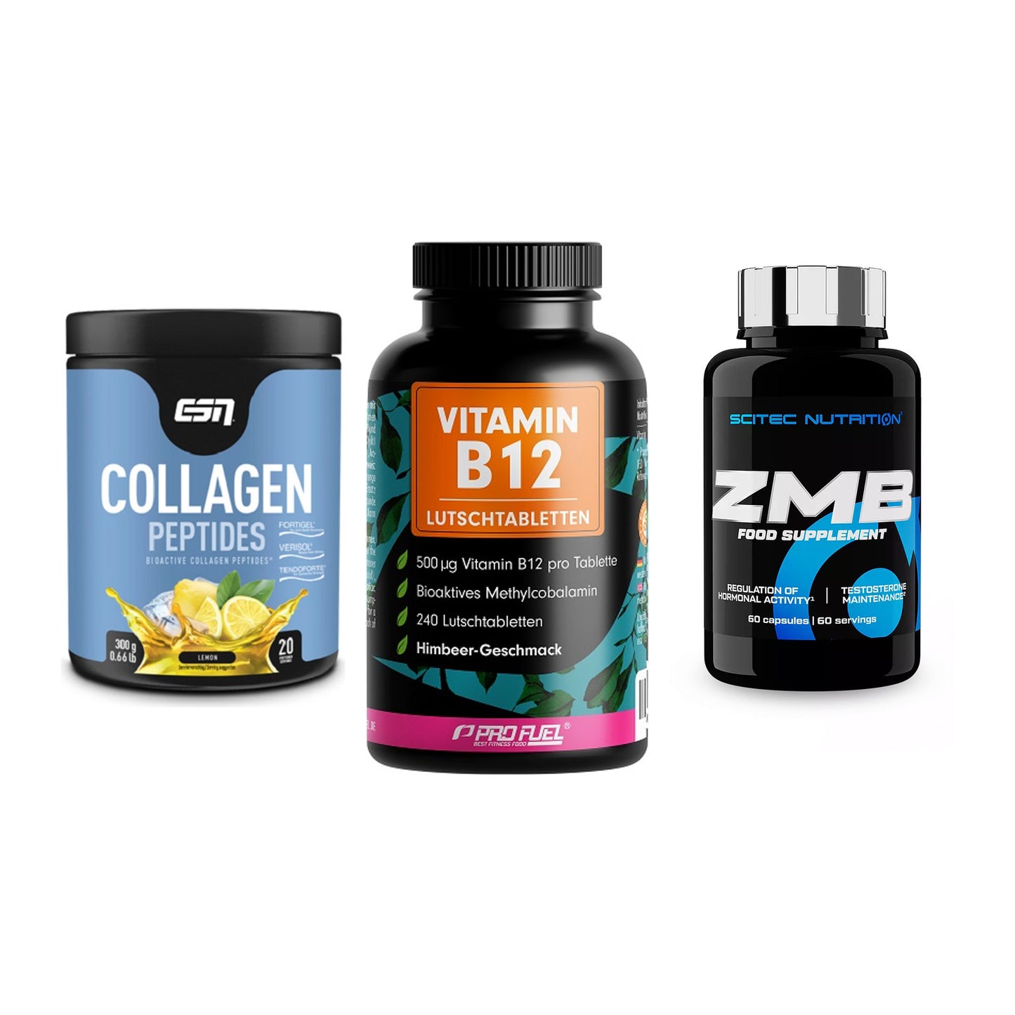Haut, Haare & Nägel: ESN Collagen + ProFuel Vitami + Scitec ZMB – alle enthaltenen Artikel