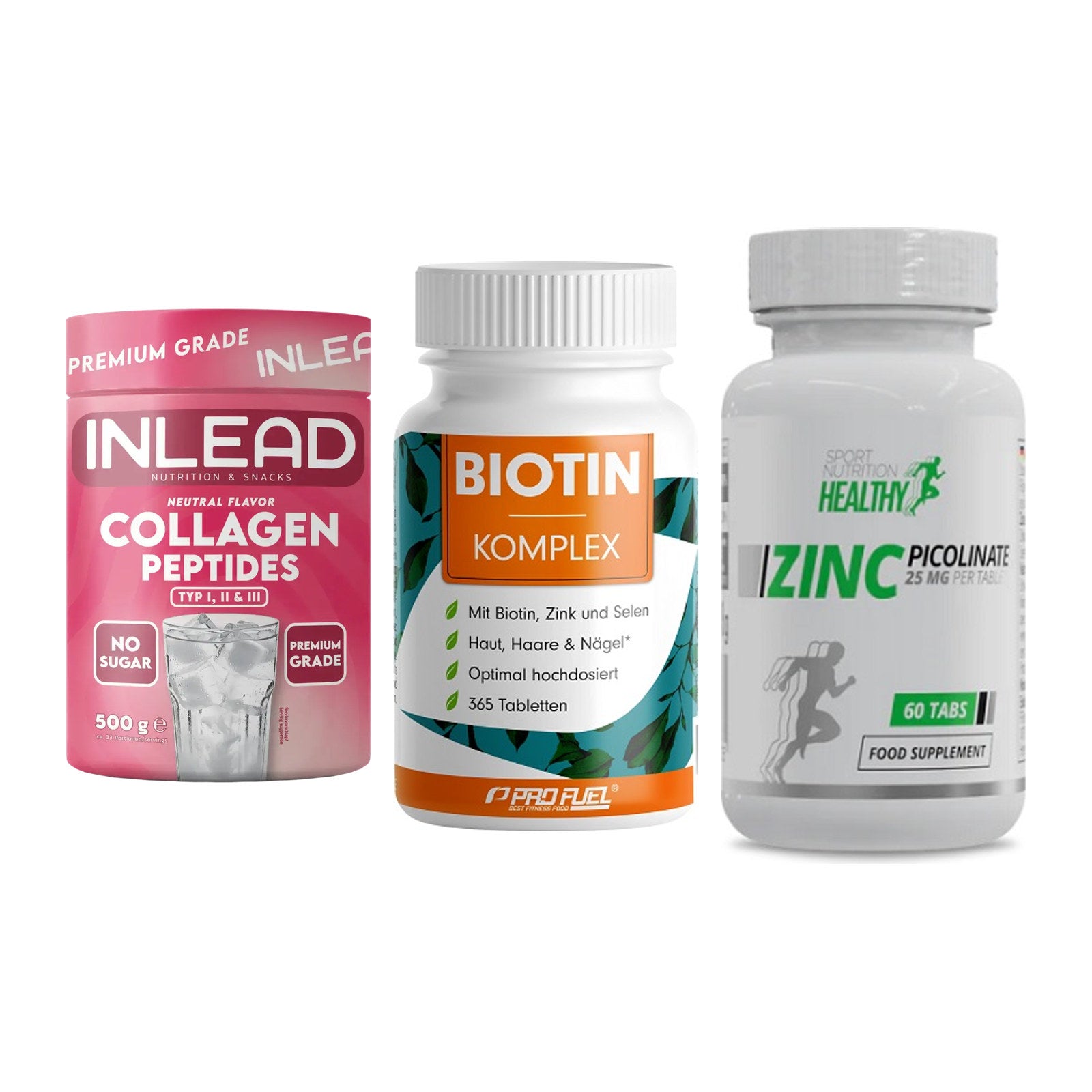 Haut, Haare & Nägel: INLEAD Collage + ProFuel BIOTIN + MST Healthy – alle enthaltenen Artikel