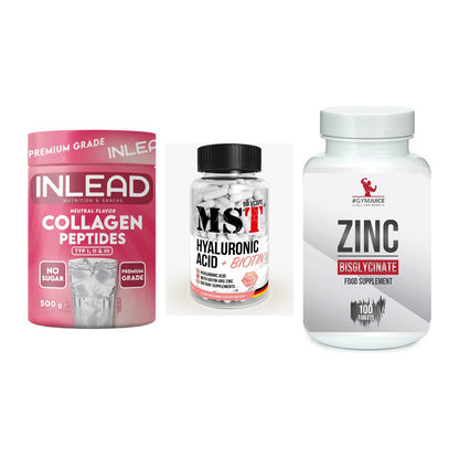Haut, Haare & Nägel: INLEAD Collage + MST Hyaluronic + #GYMJUICE ZINC – alle enthaltenen Artikel
