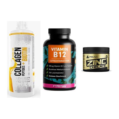 Haut, Haare & Nägel: MST Collagen + ProFuel Vitami + Peak Zink – alle enthaltenen Artikel