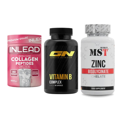 Haut, Haare & Nägel: INLEAD Collage + GN Vitamin + MST Zinc – alle enthaltenen Artikel