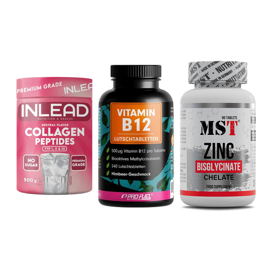 Haut, Haare & Nägel: INLEAD Collage + ProFuel Vitami + MST Zinc – alle enthaltenen Artikel
