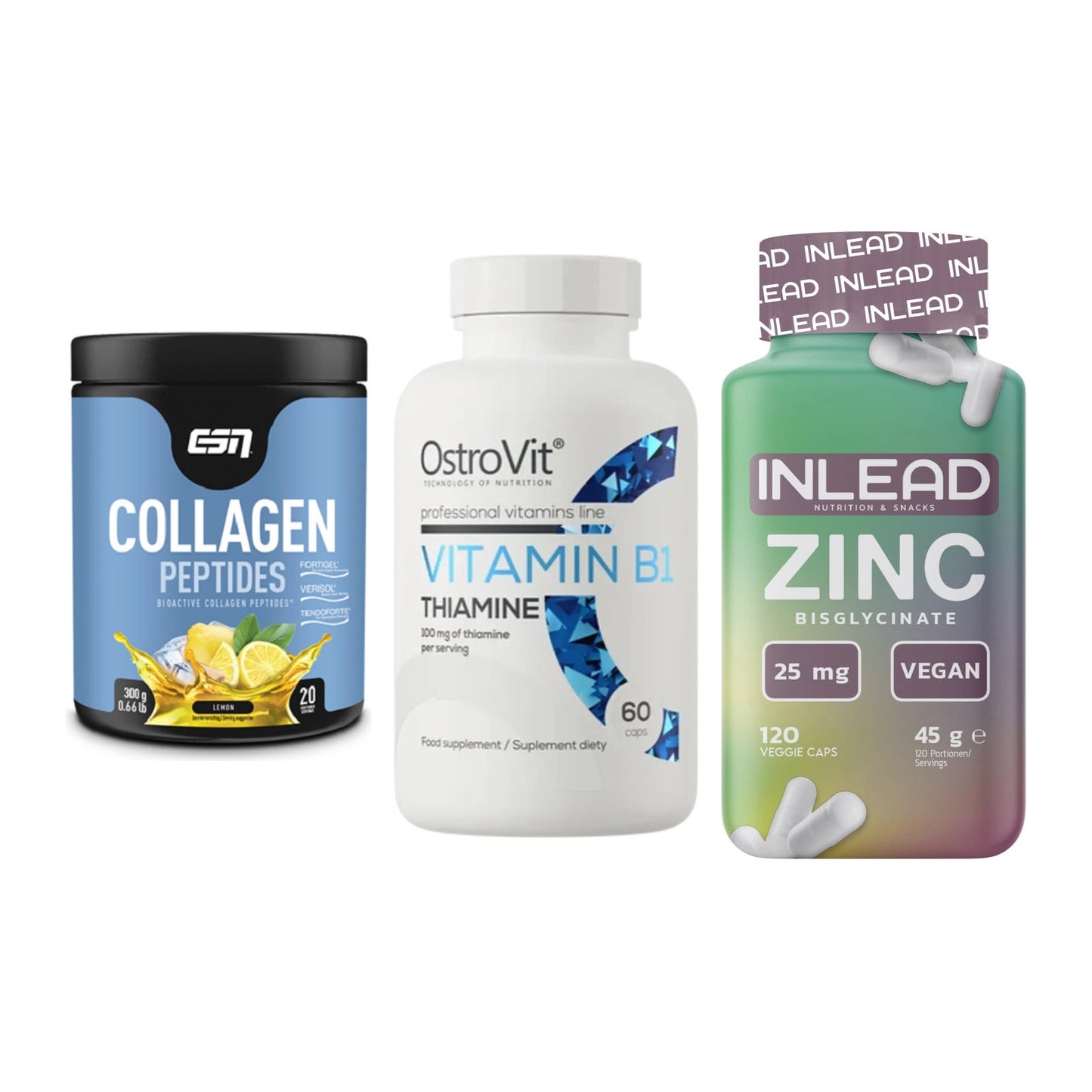Haut, Haare & Nägel: ESN Collagen + Ostrovit + INLEAD Zink – alle enthaltenen Artikel