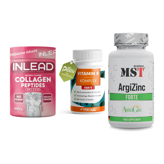 Haut, Haare & Nägel: INLEAD Collage + ProFuel Vitami + MST ArgiZinc – alle enthaltenen Artikel