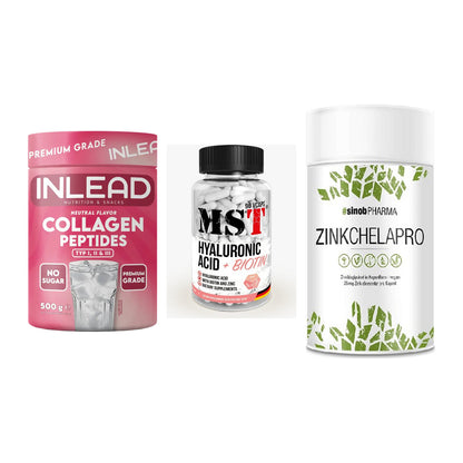 Haut, Haare & Nägel: INLEAD Collage + MST Hyaluronic + Sinob Zink – alle enthaltenen Artikel