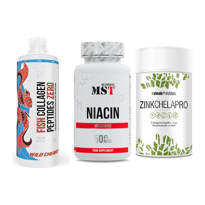 Haut, Haare & Nägel: MST Fish + MST Niacin + Sinob Zink – alle enthaltenen Artikel