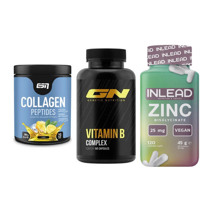 Haut, Haare & Nägel: ESN Collagen + GN Vitamin + INLEAD Zink – alle enthaltenen Artikel
