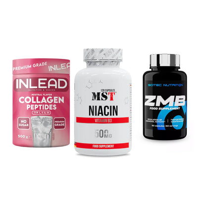 Haut, Haare & Nägel: INLEAD Collage + MST Niacin + Scitec ZMB – alle enthaltenen Artikel