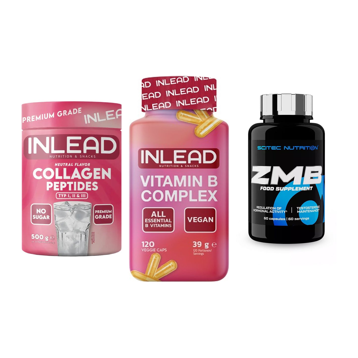 Haut, Haare & Nägel: INLEAD Collage + INLEAD Vitamin + Scitec ZMB – alle enthaltenen Artikel