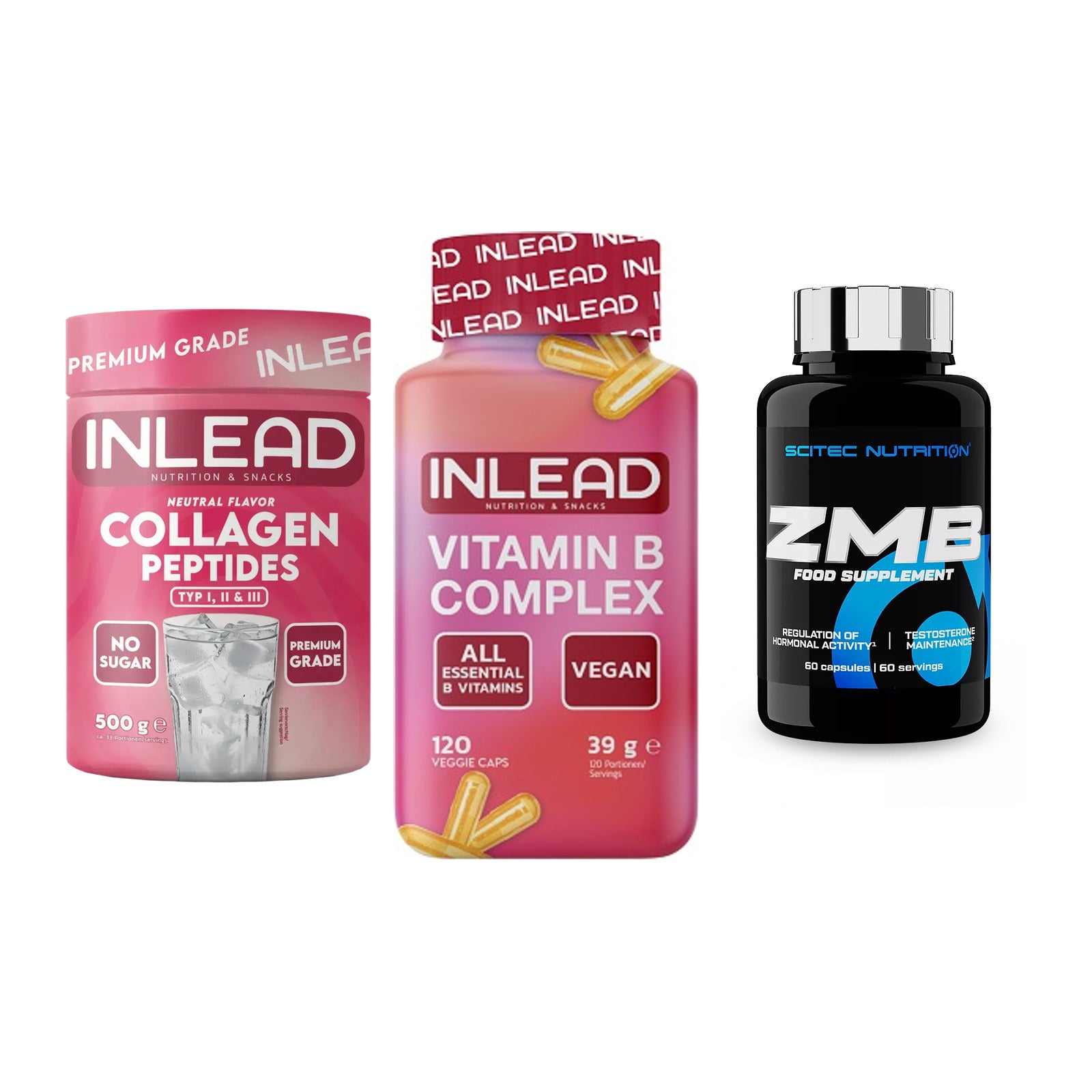 Haut, Haare & Nägel: INLEAD Collage + INLEAD Vitamin + Scitec ZMB – alle enthaltenen Artikel