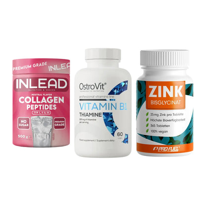 Haut, Haare & Nägel: INLEAD Collage + Ostrovit + ProFuel Zink – alle enthaltenen Artikel