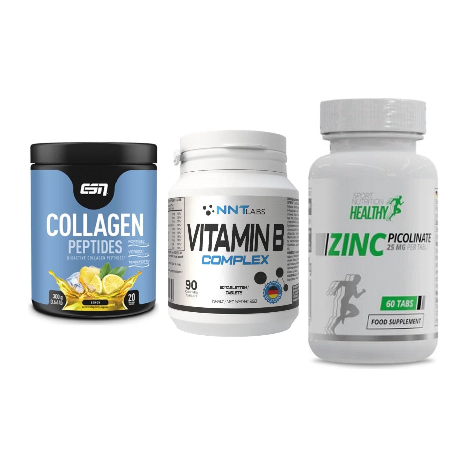 Haut, Haare & Nägel: ESN Collagen + NNT Vitamin B + MST Healthy – alle enthaltenen Artikel