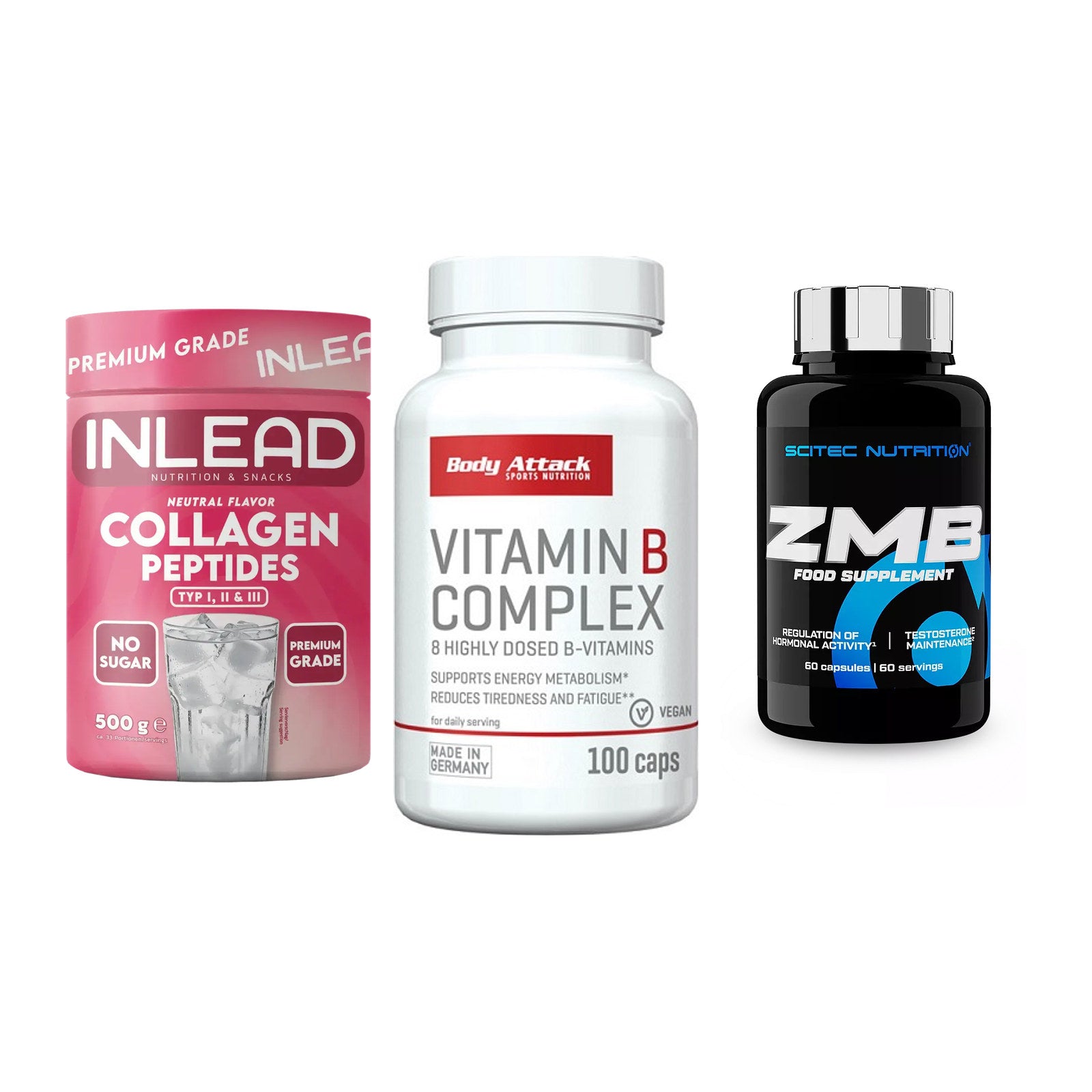 Haut, Haare & Nägel: INLEAD Collage + Body Attack + Scitec ZMB – alle enthaltenen Artikel