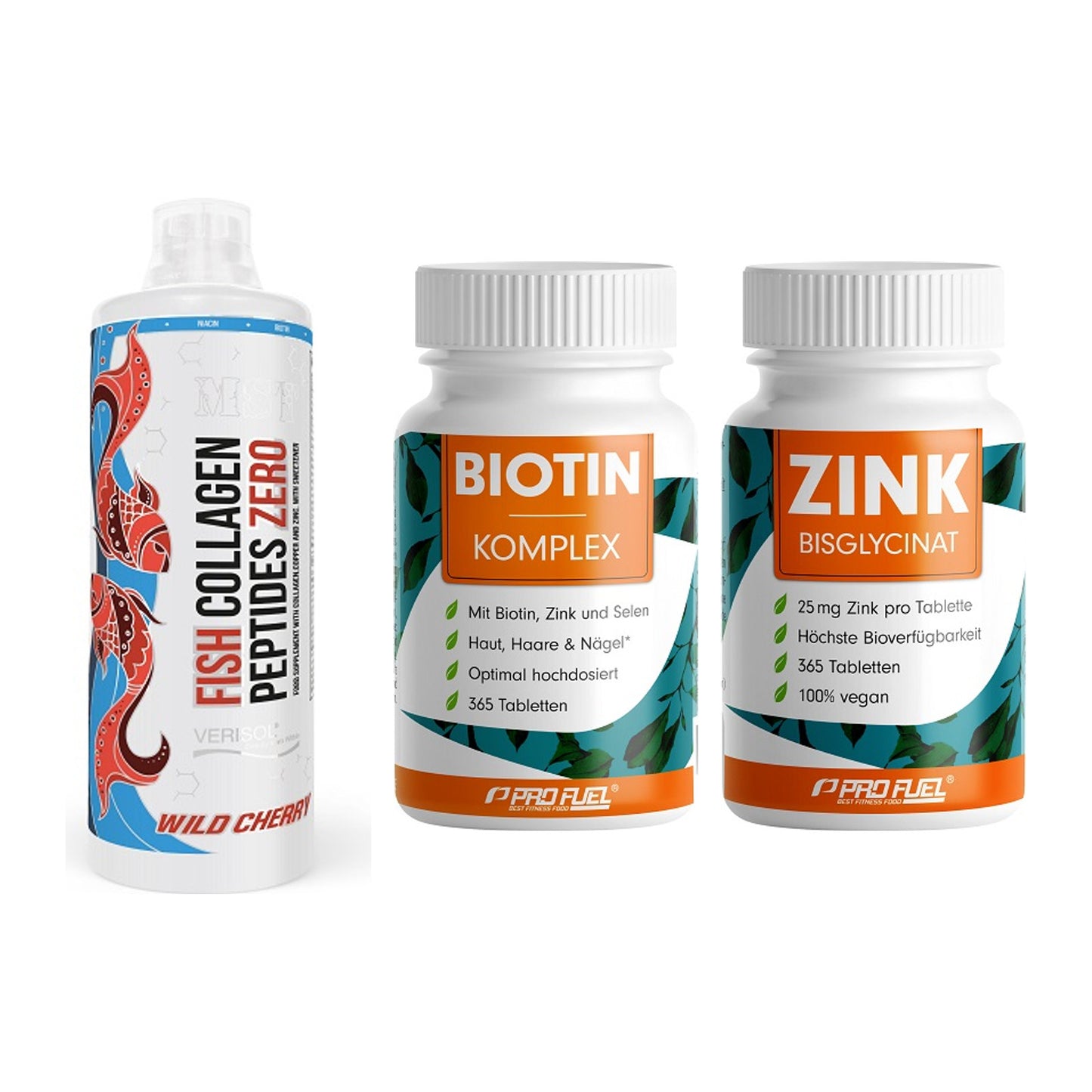 Haut, Haare & Nägel: MST Fish + ProFuel BIOTIN + ProFuel Zink – alle enthaltenen Artikel