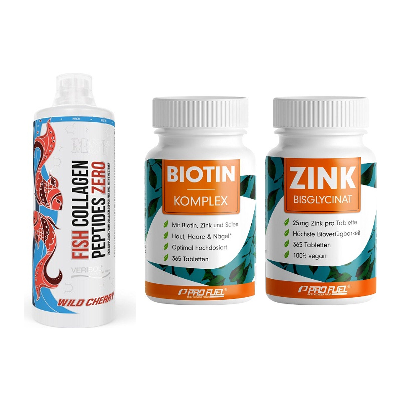 Haut, Haare & Nägel: MST Fish + ProFuel BIOTIN + ProFuel Zink – alle enthaltenen Artikel