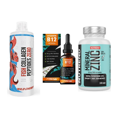 Haut, Haare & Nägel: MST Fish + ProFuel Vitami + Nutrend Zinc – alle enthaltenen Artikel