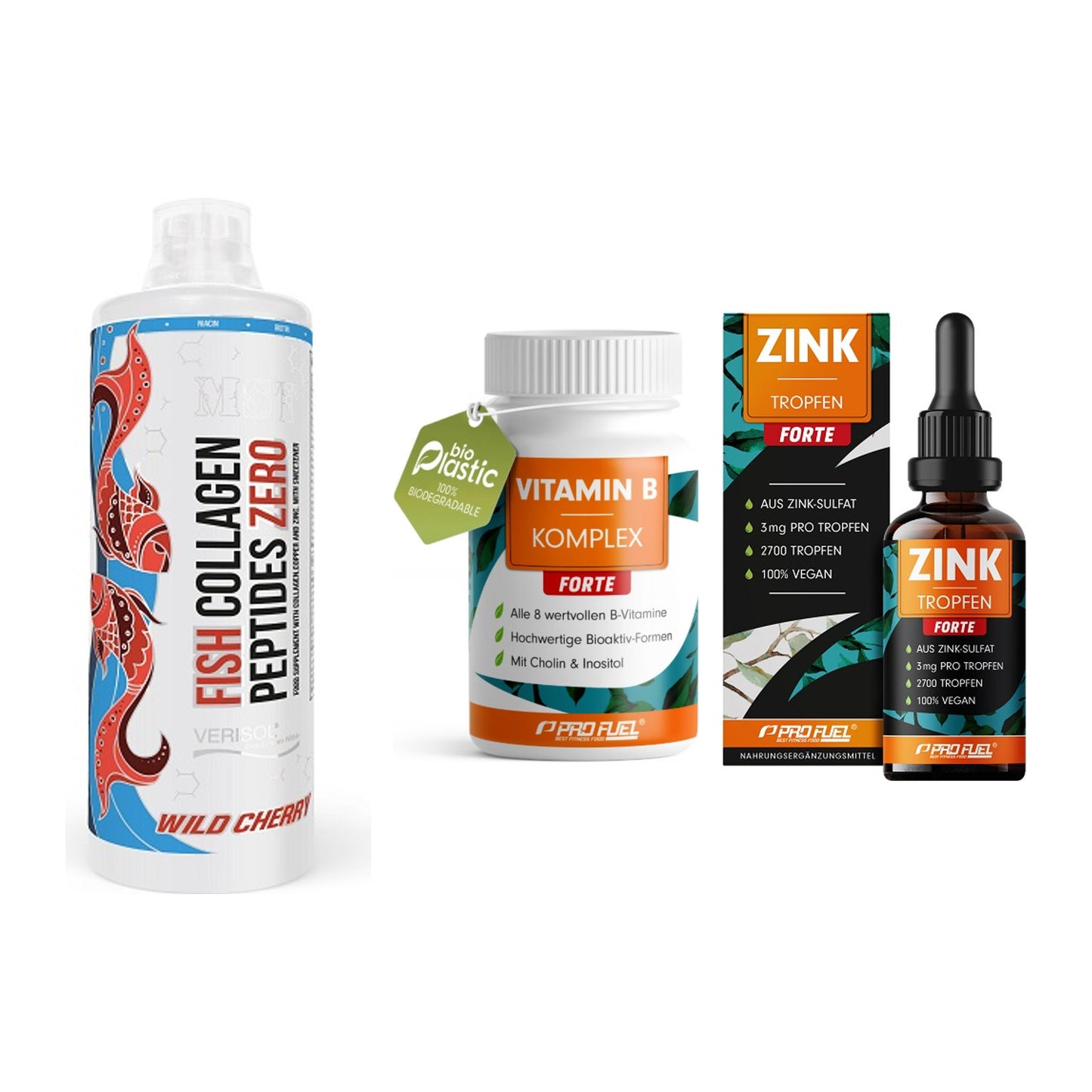 Haut, Haare & Nägel: MST Fish + ProFuel Vitami + ProFuel Zink – alle enthaltenen Artikel