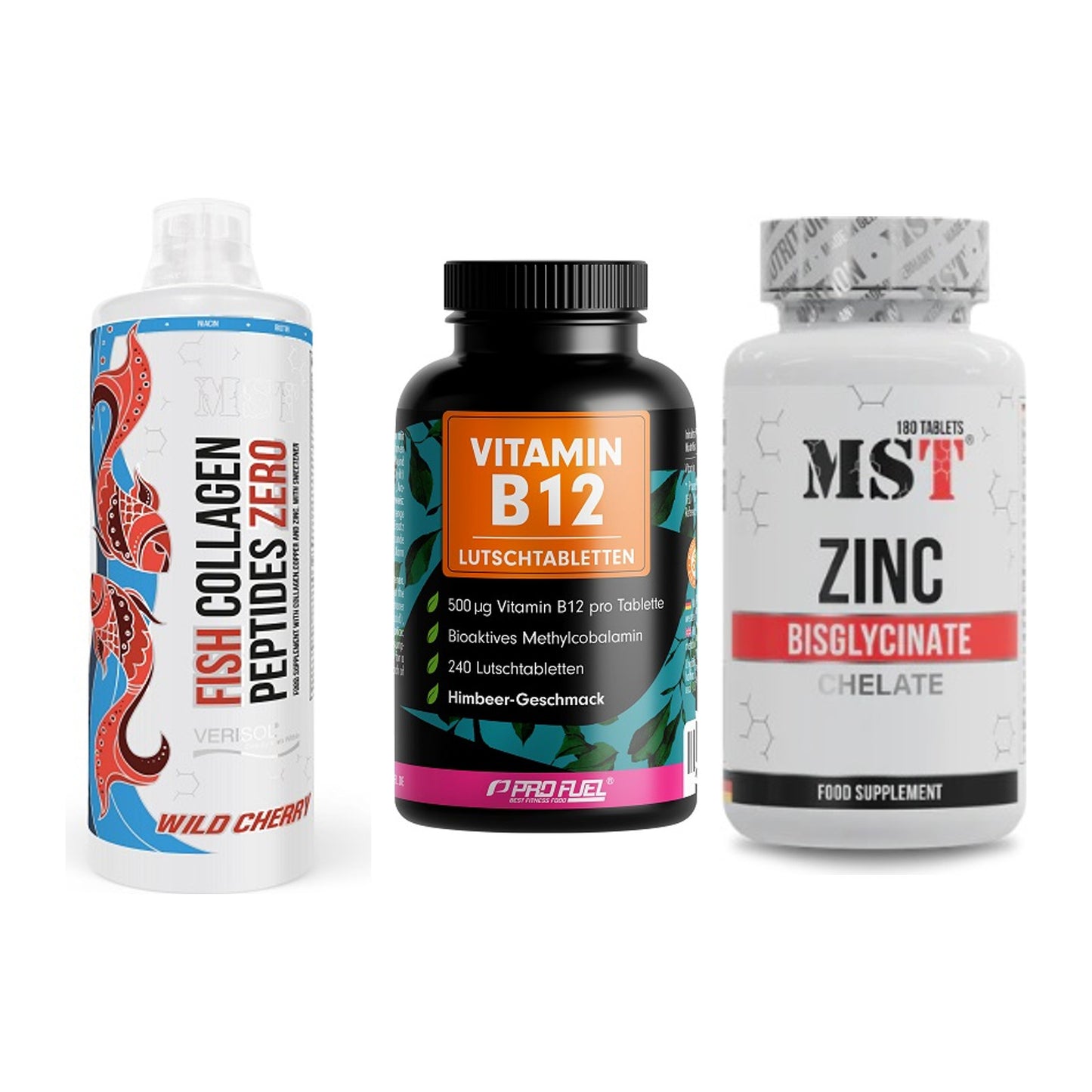 Haut, Haare & Nägel: MST Fish + ProFuel Vitami + MST Zinc – alle enthaltenen Artikel