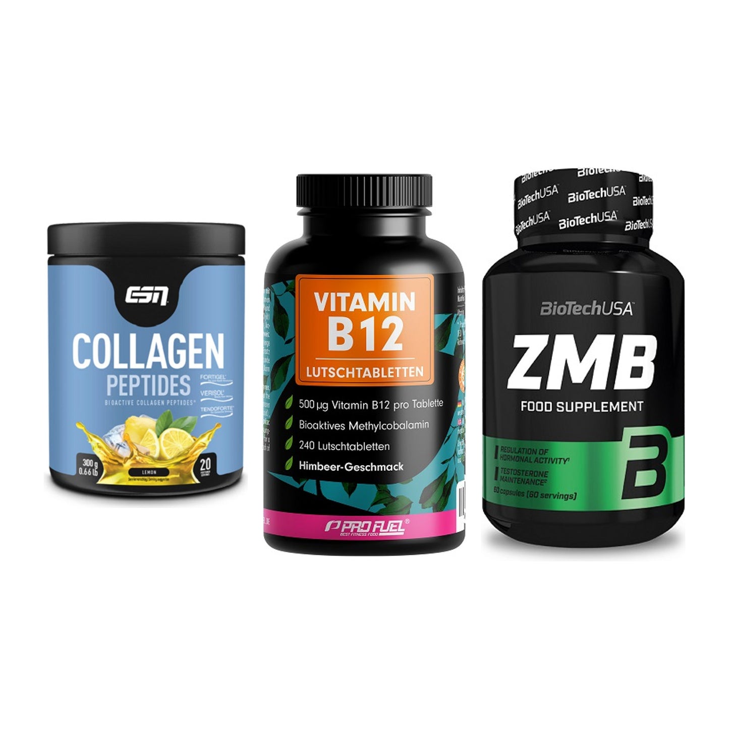 Haut, Haare & Nägel: ESN Collagen + ProFuel Vitami + BioTech ZMB – alle enthaltenen Artikel