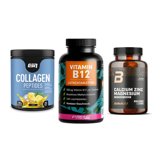 Haut, Haare & Nägel: ESN Collagen + ProFuel Vitami + BioTech Calciu – alle enthaltenen Artikel