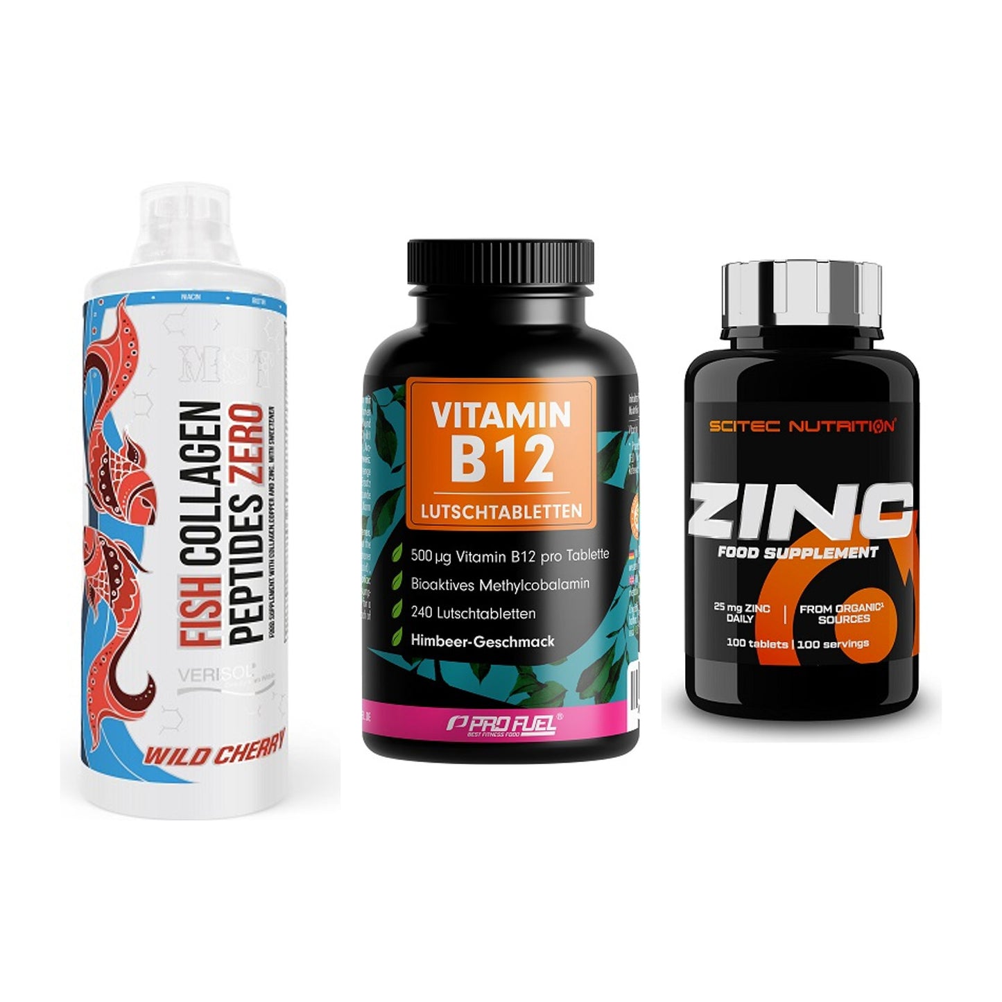 Haut, Haare & Nägel: MST Fish + ProFuel Vitami + Scitec Zinc – alle enthaltenen Artikel