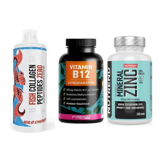Haut, Haare & Nägel: MST Fish + ProFuel Vitami + Nutrend Zinc – alle enthaltenen Artikel
