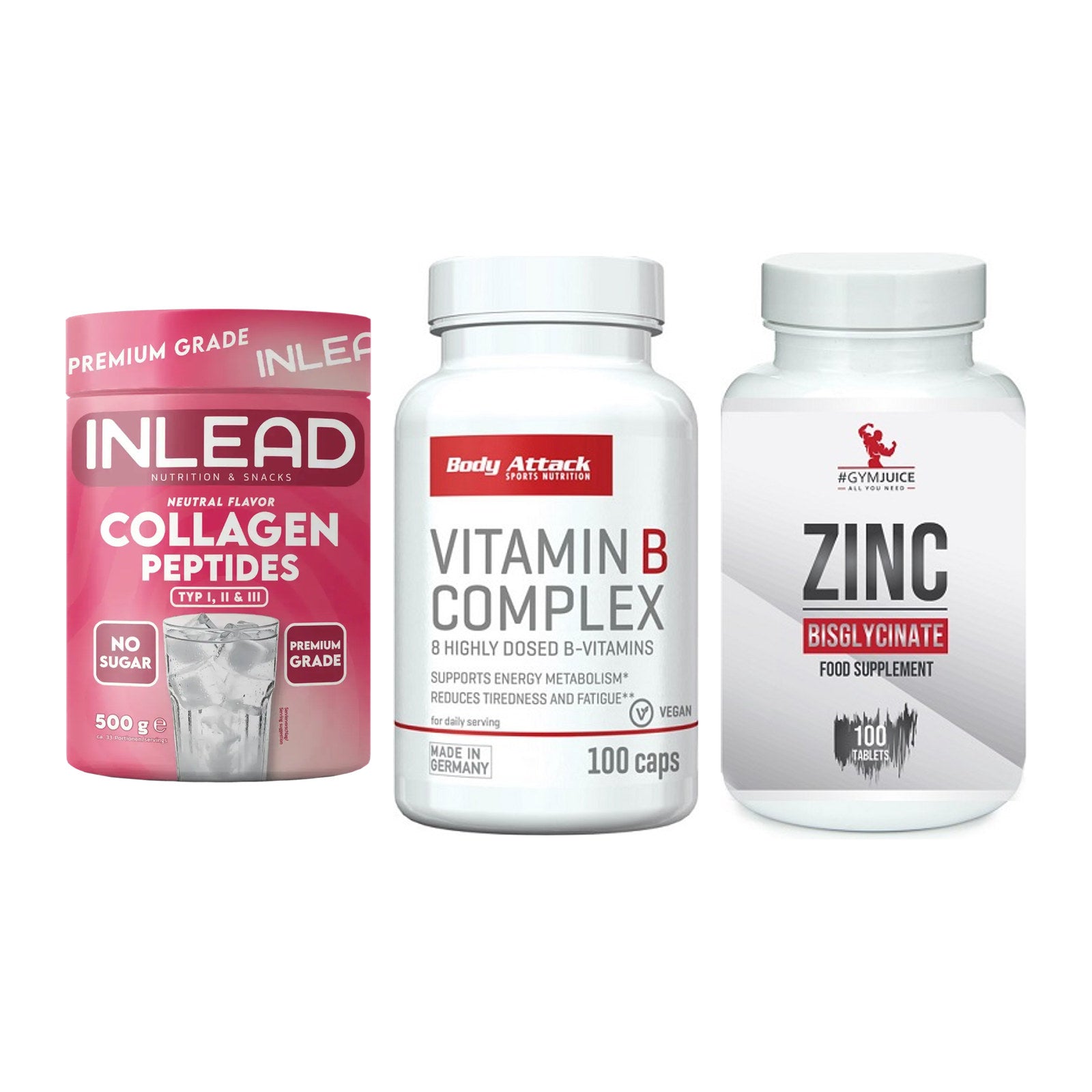 Haut, Haare & Nägel: INLEAD Collage + Body Attack + #GYMJUICE ZINC – alle enthaltenen Artikel