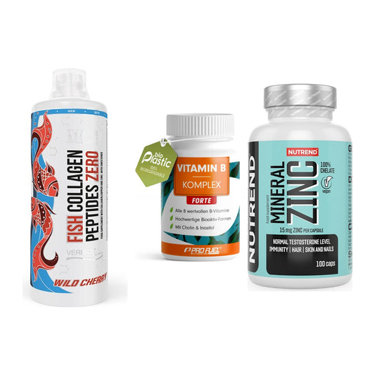 Haut, Haare & Nägel: MST Fish + ProFuel Vitami + Nutrend Zinc – alle enthaltenen Artikel