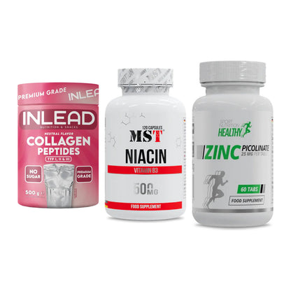 Haut, Haare & Nägel: INLEAD Collage + MST Niacin + MST Healthy – alle enthaltenen Artikel