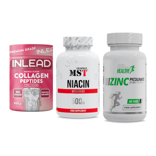 Haut, Haare & Nägel: INLEAD Collage + MST Niacin + MST Healthy – alle enthaltenen Artikel
