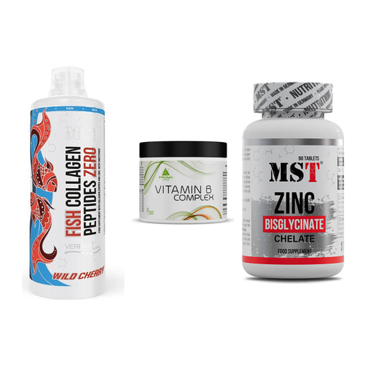 Haut, Haare & Nägel: MST Fish + Peak Vitamin B + MST Zinc – alle enthaltenen Artikel
