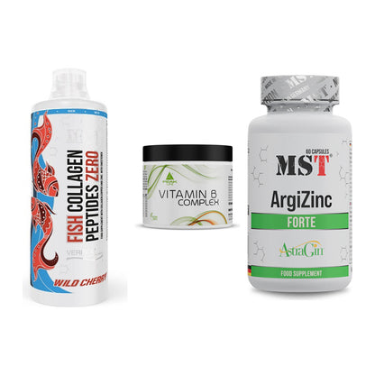 Haut, Haare & Nägel: MST Fish + Peak Vitamin B + MST ArgiZinc – alle enthaltenen Artikel
