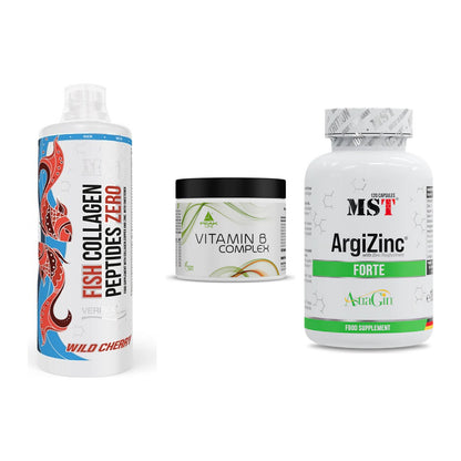 Haut, Haare & Nägel: MST Fish + Peak Vitamin B + MST ArgiZinc – alle enthaltenen Artikel