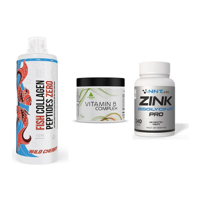 Haut, Haare & Nägel: MST Fish + Peak Vitamin B + NNT Zink 50mg – alle enthaltenen Artikel
