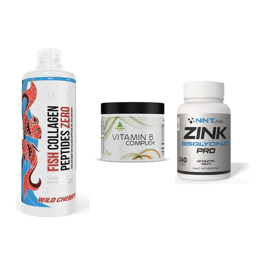 Haut, Haare & Nägel: MST Fish + Peak Vitamin B + NNT Zink 50mg – alle enthaltenen Artikel