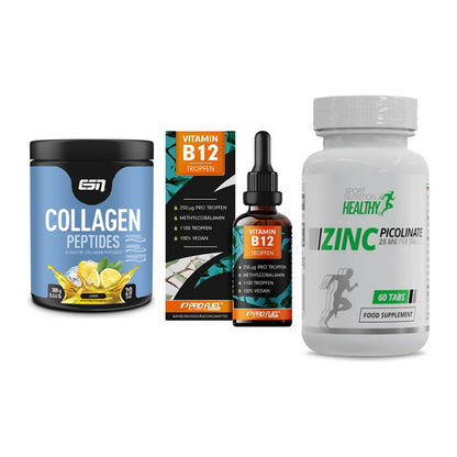 Haut, Haare & Nägel: ESN Collagen + ProFuel Vitami + MST Healthy – alle enthaltenen Artikel