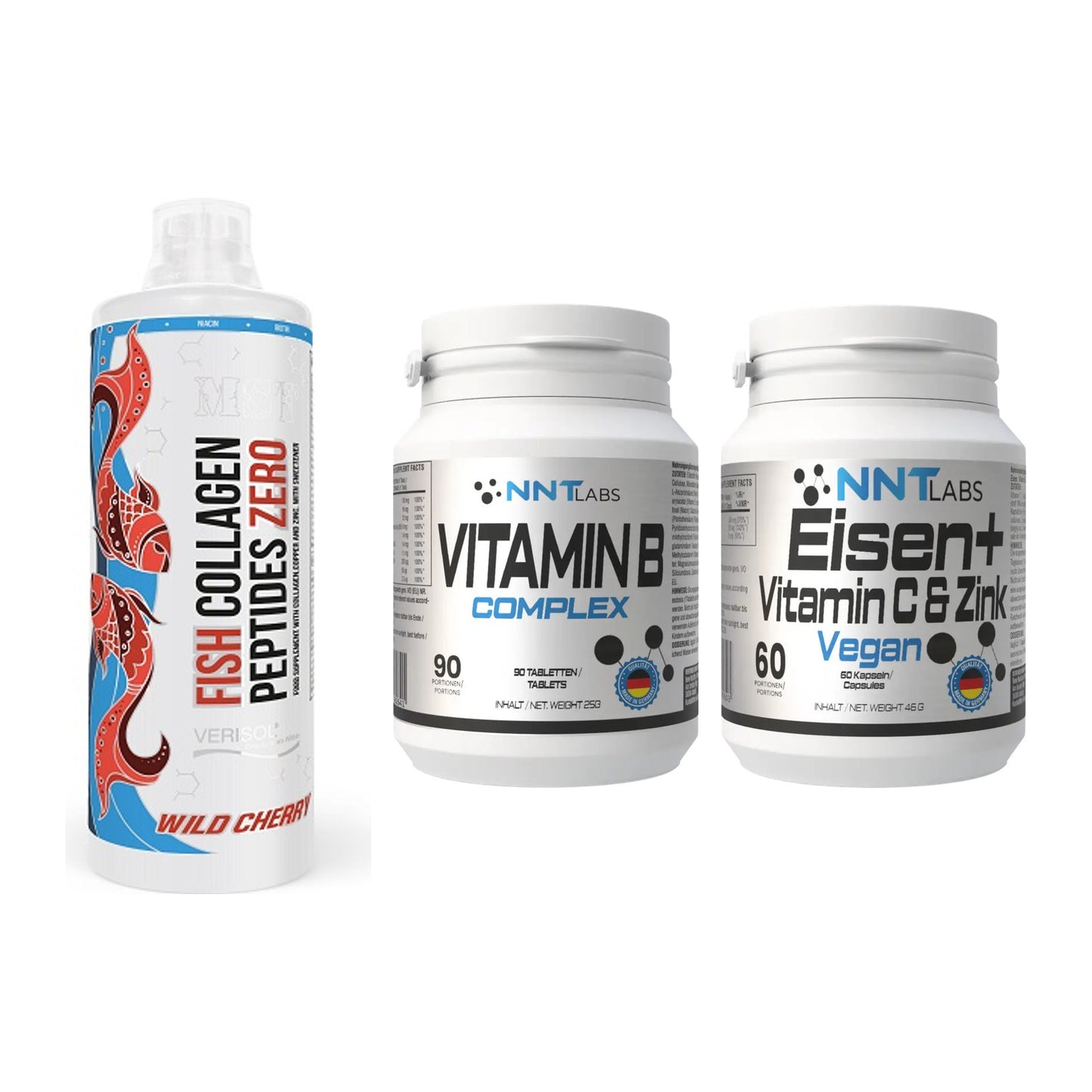 Haut, Haare & Nägel: MST Fish + NNT Vitamin B + NNT Eisen – alle enthaltenen Artikel