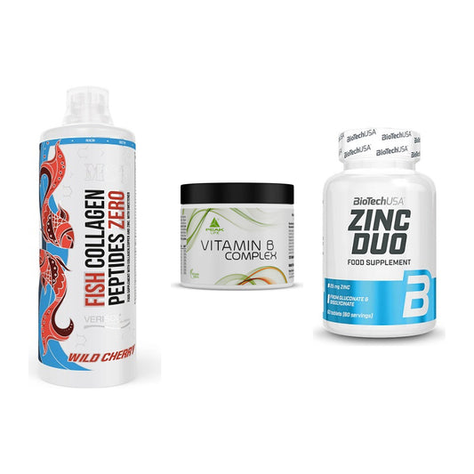 Haut, Haare & Nägel: MST Fish + Peak Vitamin B + BioTech Zinc – alle enthaltenen Artikel