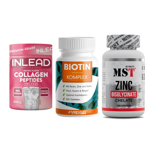 Haut, Haare & Nägel: INLEAD Collage + ProFuel BIOTIN + MST Zinc – alle enthaltenen Artikel