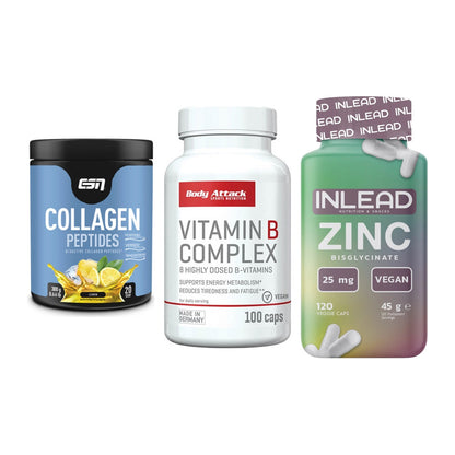 Haut, Haare & Nägel: ESN Collagen + Body Attack + INLEAD Zink – alle enthaltenen Artikel