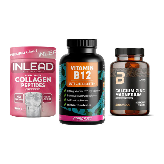 Haut, Haare & Nägel: INLEAD Collage + ProFuel Vitami + BioTech Calciu – alle enthaltenen Artikel