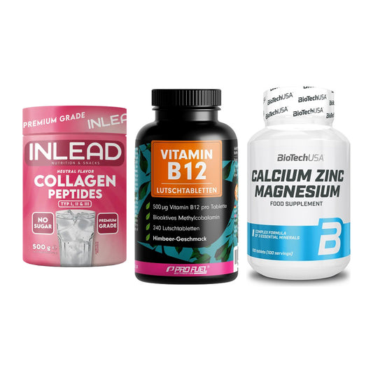 Haut, Haare & Nägel: INLEAD Collage + ProFuel Vitami + BioTech Calciu – alle enthaltenen Artikel