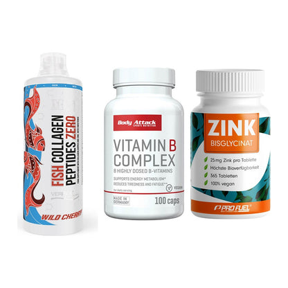 Haut, Haare & Nägel: MST Fish + Body Attack + ProFuel Zink – alle enthaltenen Artikel